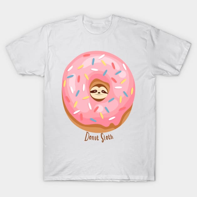 Donut Sloth T-Shirt by Gsproductsgs